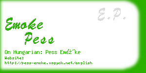 emoke pess business card